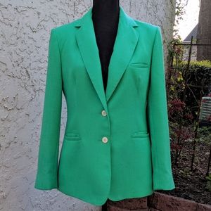 Vintage Evan Picone Grass Green Linen Blazer
